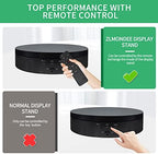 Remote Motorized Rotating Display Stand Turntable Motorized Lazy Susan with 5.74/7.08/8.66 inch Replacement Cover for Photography Products and Shows (Black) - Image 3