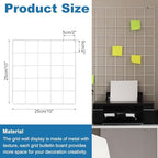 uxcell 2Pcs Wire Wall Grid Panel, 10" x 10" Metal Photo Hanging Display Grid Shelf Decorative Gridwall Wire Board Organizer with Hook for Art Display Frame Home Decor, White - Image 2