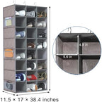 Libeder 24 Section Hanging Shoe Organizer & Storage for Closet,Heather Grey - Image 3