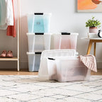 IRIS USA 6-Pack 40 Quart Storage Bins with Lids, Pearl - Image 5