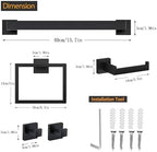JOPOFI 10 Piece Towel Bar Set - 15.7Inch Bath Towel Holder - Matte Black - Image 6