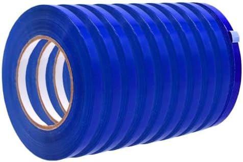 WOD Dark Blue 10 Pack, Poly Bag Sealer Tape - 3/8 inch x 180 yds. for Color Coding Age of Perishables, Food Storage, Pack,Aging and Sealing Meat, Candy, or Gifts BSTC22PVC by WODTape