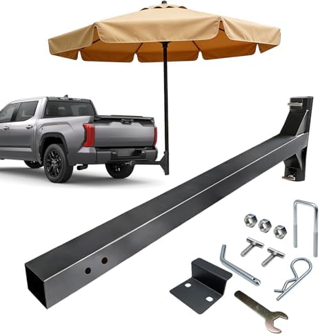 KAXIWEI Hitch Mount Umbrella Holder for 1.5-1.9" Poles - Fits 2"×2" Hitch Receiver, Heavy-Duty Outdoor Umbrella Stand for Tailgating, Camping, RV, Beach & Outdoor Events by Kaxiwei