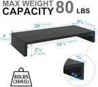 TEAMIX 2-Pack Monitor Stand Riser 20 inch, Wood Desk Computer Shelf, Black - Image 5
