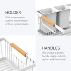 Dish Drainer Rack, Plate, Cutlery, Pots, and Pans - Image 4
