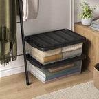 14 L Clear Storage Box with Black Lid, Medium-14 Quart, 2 Packs - Image 6