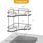 FOLLOWIN 2 Tier Corner Bathroom Counter Organizer, Corner Makeup Organizer - Image 3
