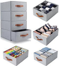 Windyun 4 in 1 Stackable Dorm Under Bed Storage Drawers, Gray by Windyun