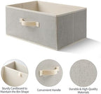 Storage Baskets, 15.7-Inch Woven Fabric Bins, Storage Cubes with Reinforced Handles, Organizer Bins for Closet Shelves, Foldable, for Toys, Clothes, Natural Beige (4PCS/Beige-15.7*11*7.8inch) - Image 6