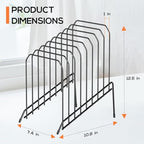 Incline Sorter Desk File Organizer, Metal Desk Magazine Folder Holder with 8-Section Vertical Compartments Rack File Organizer for Office, Home, School - Image 2