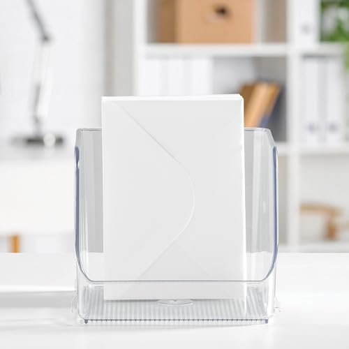 iDesign Stackable Open-Front Storage Bins, Set of 3, Clear - Image 6