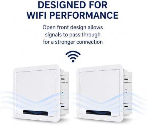 2 Pack 9" in-Wall Media Box Recessed Outlet Box Cable Management – Structured Media Enclosure Compatible with Streaming Media Players – WiFi-Friendly TV Cable Organizer Wall Installation - Image 6