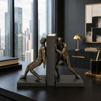 Comfy Hour 13 Inch Gymnastic Men Bookends, Bronze Athlete, Set of 2 - Image 5