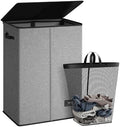SOLEDI 130L Laundry Hamper with Lid, Large Collapsible Laundry Basket by SOLEDI