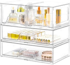 4 Pack Stackable Storage Drawers, Clear Acrylic Organizer, Makeup Organizer by Stebopum