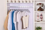 Quality Hangers Clothes Hangers 50 Pack - Non-Velvet Plastic Hangers for Clothes -Heavy Duty Coat Hanger Set -Space-Saving Closet Hangers with Chrome Swivel Hook, Non-Flocked Hangers (50, Gray) - Image 3