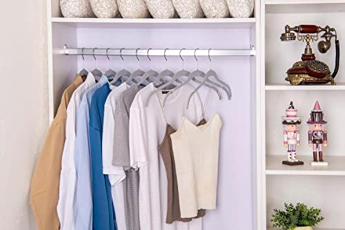 Quality Hangers Clothes Hangers 50 Pack - Non-Velvet Plastic Hangers for Clothes -Heavy Duty Coat Hanger Set -Space-Saving Closet Hangers with Chrome Swivel Hook, Non-Flocked Hangers (50, Gray) - Image 3