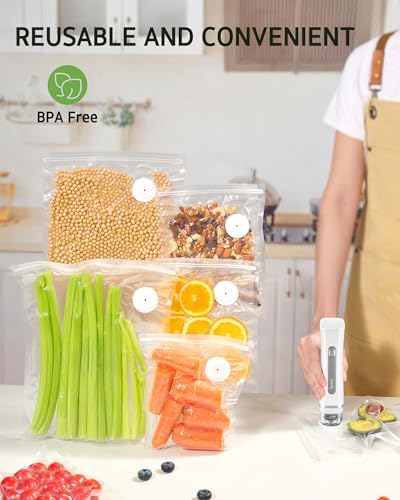 Syntus 80 Pcs Reusable Vacuum Sealer Bags for Food, S+M+L+XL - Image 5