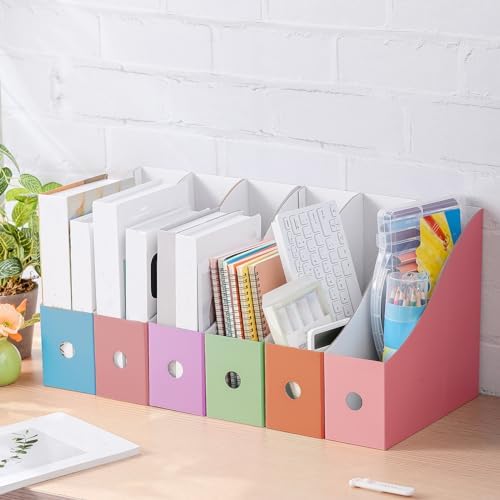 Colarr 48 Pcs Cardboard Magazine File Holder Book Bins, Sweet Color - Image 5