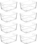 CONTROL KITCHEN Clear Plastic Storage Bins for Kitchen Organization or Pantry Organizers and Storage, Freezer Organizer Storage Containers Bin for Organizing Refrigerator Cabinet Organizers (8, Large) by CONTROLKITCHEN