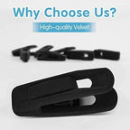TOFIIGREM Black Velvet Hanger Clips (60-Pack), Strong Finger Clips for Velvet Hangers, Skirt Hanger Clips Fit for Flocking Hangers - Image 3