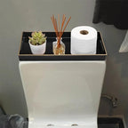 MAONAME Black Vanity Tray Set of 2, Rectange Toilet Tank Trays with Handles - Image 7