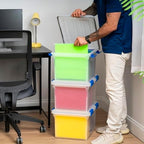 IRIS USA WeatherPro File Box Organizer, Letter/Legal, 32 Qt. 3-Pack, Clear - Image 6