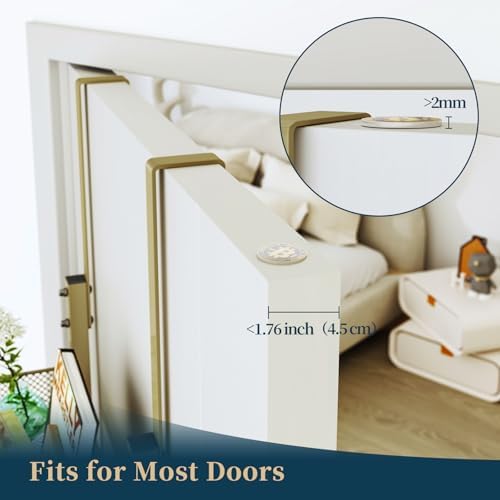 Consumest Over The Door Hooks Organizer - 4 Tier Door Coat Rack with 3 Baskets & 12 Hooks, Stainless Steel Towel Hanger for Bedroom, Bathroom, Living Room, Gold - Image 6