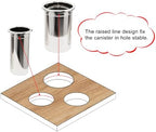 3-Inch 1Pcs and 2-Inch1Pcs Hot Tool Holder Canister Package, Blow Dryer & Curling Iron Holder Tube, Closed Bottom Heat-Resistant Hair Dryer Organizer for Salon & Home (Stainless Steel) - Image 3