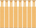 Bamboo Drawer Dividers Organizers, 2.56" High, 17"-21.8" Adjustable, 8 Pack by BAMBUROBA