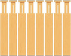 Bamboo Drawer Dividers Organizers, 2.56" High, 17"-21.8" Adjustable, 8 Pack by BAMBUROBA