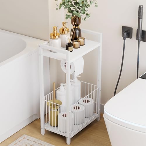 IBUYKE Toilet Paper Holder Stand Bathroom Tissue Roll Dispenser UTLJ020W - Image 7