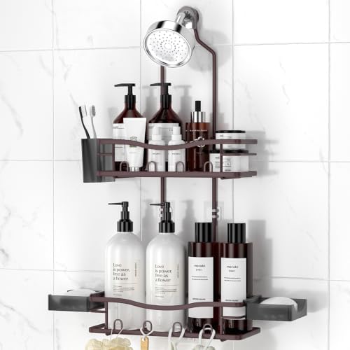 Rustproof Shower Caddy Hanging with Soap Holders for Bathroom, Bronze by REINHARDT