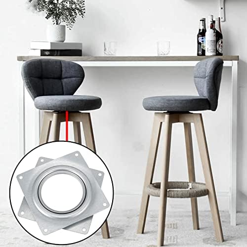 25 Pack 4 Inch Lazy Susan Hardware Kit, Zinc-Plated Swivel Plate, Square Rotating Bearing Turntable for Serving Trays, Kitchen Storage Racks, Craft Project - Image 6