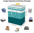 HomeHacks 2 Pack Large Laundry Baskets, Laundry Hampers Bags (Green 125Lx2) - Image 4
