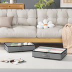 EE-RoomWorld Under Bed Storage with Wheels, No Assemble Required 5.5 inches height grey under bed storage bins,Low Profile Rolling Underbed Shoe Storage containers，dorm underbed storage drawers - Image 6