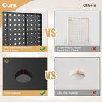 FZK Modular Plastic Peg Board Wall Organizer Kit, 12x12, Black - Image 4