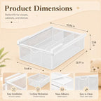 Underwear Organizer for Closet, Under Shelf Pull Out Mesh Basket with Dividers, Single Layer Hanging Drawer Organizer for Socks, Bras, Lingerie and Small Clothes (Single-story) - Image 4