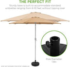 Best Choice Products Fillable Umbrella Base Stand Round Sunburst Plastic Patio Umbrella Base Stand, Pole Holder for Outdoor, Lawn w/ 55lbs Weight Capacity, Adjustment Knob - Image 4