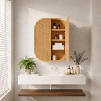Bathroom Arched Wall Storage Cabinet 4-Tier, Natural - Image 6
