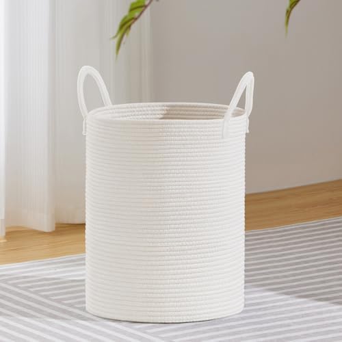VIPOSCO 53L Tall Woven Laundry Basket Hamper, White by VIPOSCO