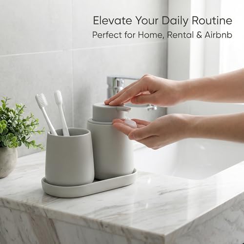 BosilunLife Ceramic Bathroom Accessories Set 3 Pcs - Image 3