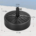 Patio Umbrella Stand - 70 lbs Capacity Fillable Outdoor Umbrella Base Heavy Duty, Water Filled Weight Base for Market Umbrella Holder, Garden, Backyard, Pool, Beach, Round Black - Image 2