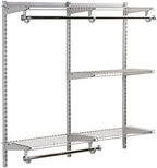 Rubbermaid Configurations Custom Closet Kit 4-8 Ft. Adjustable Metal Wire Shelving Titanium Finish Expandable Organization System Hardware Included for Home Closet/Pantry/Laundry/Mudroom - Image 2