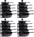 Cuisinel 5-Tier Pan Organizer for Cast Iron Skillets Griddles, Black 12.2" (Pack of 4) by Cuisinel