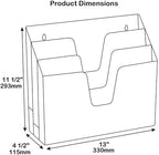 Acrimet Horizontal Triple File Folder Organizer Sorter, Letter Size, Purple - Image 3