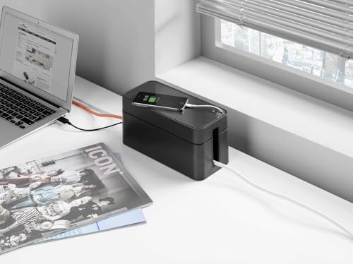 Durable, Cable Management Box, Graphite, Small - Image 2