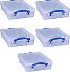 Really Useful Box Stackable Box, Clear (5 Pack) by ReallyUsefulBox