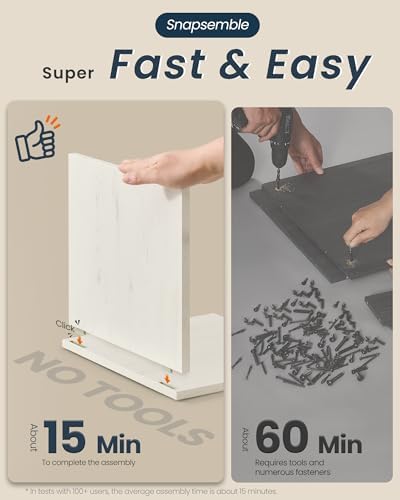 SONGMICS HOME Shoe Storage Bench, Snapsemble Superfast Assembly - Image 4