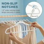 HOUSE DAY Ivory Plastic Hangers 50 Pack - Ultra-Thin Heavy Duty Non-Velvet - Image 5